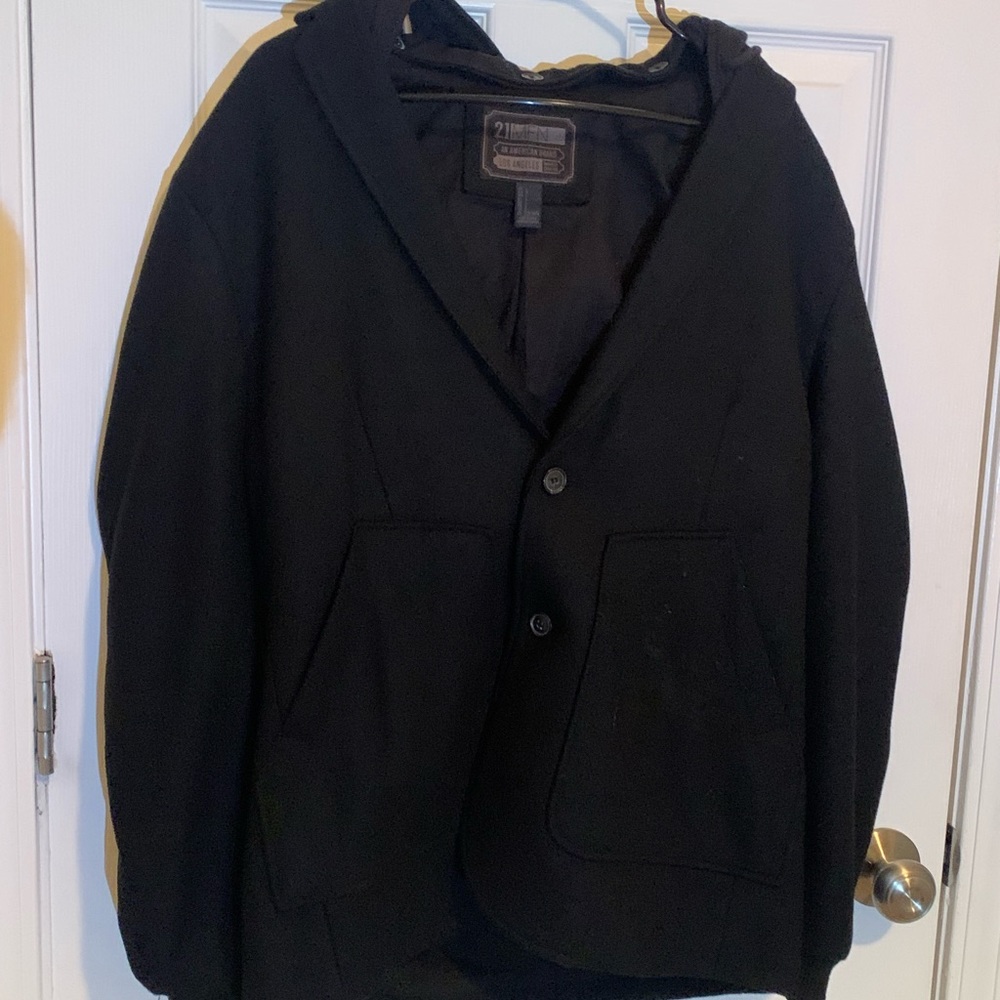 Forever 21 mens top coat black NWOT